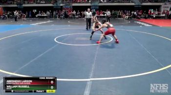 135 lbs Cons. Round 1 - Abednego Larson, Kenai Central High School vs William Russell, Delta