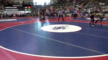 6A 135 lbs 3rd Place Match - Khloe Robinson, Bentonville vs Aaniyah Clark, Little Rock Central High School