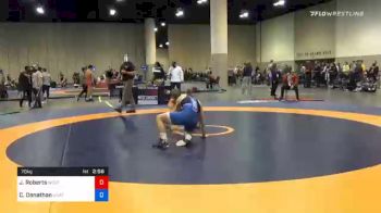 70 kg Prelims - Joseph Roberts, Wolfpack Wrestling Club vs Christopher Donathan, Unattached