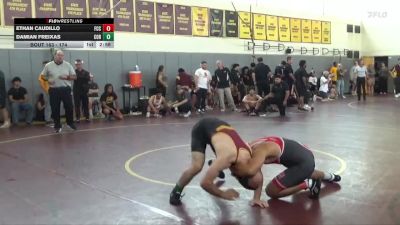 174 lbs Cons. Round 3 - Ethan Caudillo, Fresno City College vs Damian Freixas, College Of The Redwoods