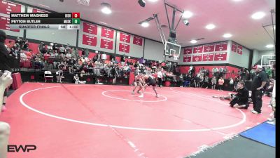 120 lbs Quarterfinal - Matthew Magness, Bishop Kelley vs Peyton Butler, Muskogee