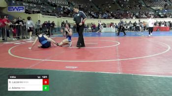 113 lbs Quarterfinal - Bradley Lazzerini, Broken Arrow Junior High vs Jack Adams, Piedmont