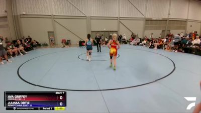 127 lbs Round 2 (8 Team) - Ava Griffey, Missouri Fire vs Julissa Ortiz, Pennsylvania Blue