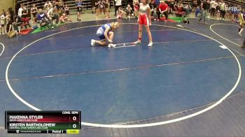 120 lbs Cons. Semi - Makenna Styler, Delta Wrestling Club vs Kirsten Bartholomew, Central Utah Wrestling Club