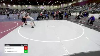 285 lbs Quarterfinal - Laine Jones, Orland WC vs Elijah Gustavson, Spanish Springs WC