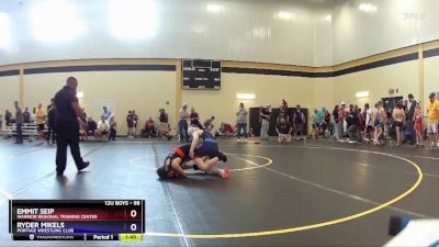 98 lbs 5th Place Match - Emmit Seip, Warrior Regional Training Center vs Ryder Mikels, Portage Wrestling Club