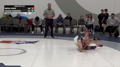 75 lbs Round 2 (6 Team) - Mikeal Jones, Legacy National Team vs Teagan VanBebber, California Black