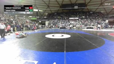 Boys 4A 138 lbs Champ. Round 2 - Wesley Thompson, Yelm vs Grant Rose, Rogers (Puyallup)