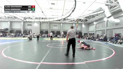 132 lbs Consi Of 8 #1 - Alana Southworth, Conard vs Olivia DiGregorio, Woodstock Academy