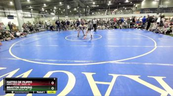 125 lbs Round 1 (6 Team) - Matteo De Filippo, GREAT NECK WC - GOLD vs Braxton Simpkins, SHENANDOAH VALLEY WC