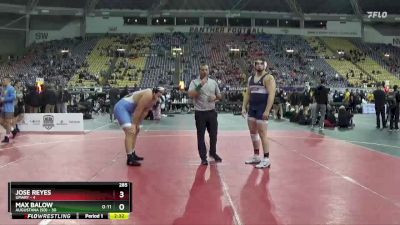 285 lbs Placement Matches (16 Team) - Max Balow, Augustana (SD) vs Jose Reyes, UMary