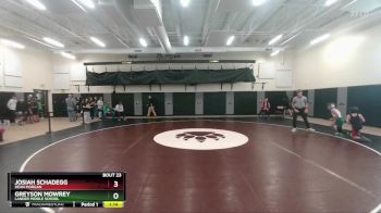 80 lbs Champ. Round 2 - Josiah Schadegg, Dean Morgan vs Greyson Mowrey, Lander Middle School