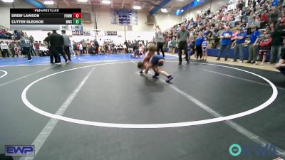 60 lbs Rr Rnd 1 - Drew Lawson, Ponca City Wildcat Wrestling vs Cutter Bledsoe, Woodland Wrestling Club