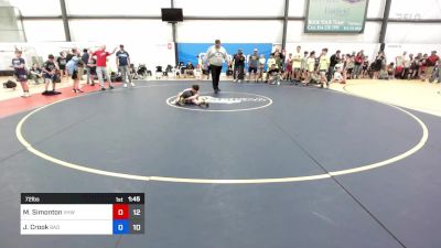 72 lbs Rr Rnd 2 - Matthew Simonton, Vougar's Honors Wrestling vs Jackie Crook, Bad Karma