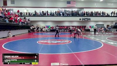 132 lbs Semis & 3rd Wb (16 Team) - Pierre Nelson, Mt. Pisgah Christian School vs Logan Potts, Trion