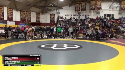 190 lbs Cons. Round 5 - Rylan Breen, Mt. Carmel vs Chett Mannier, St Paris Graham