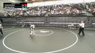 4A 113 lbs Quarterfinal - Jaxon Morgan, Bear River vs Ben Belliston, Timpanogos