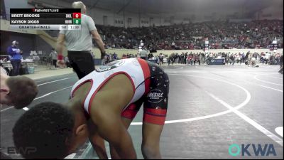 67 lbs Quarterfinal - Kayson Diggs, Hurricane Wrestling Academy vs Brett Brooks, Shelton Wrestling Academy