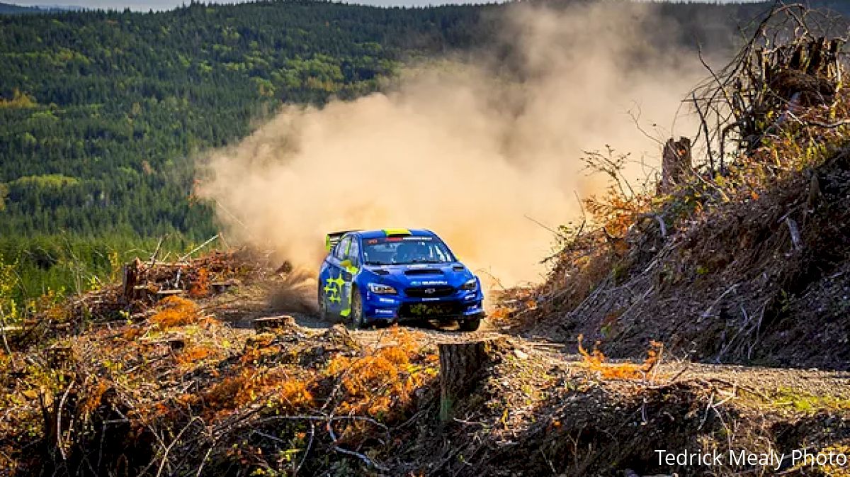 Solberg and Giraudet Lead DirtFish Olympus Rally Day 1