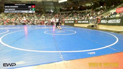 55 lbs Round Of 16 - Myra Shannon, Longwood Wrestling Club vs Mia Benitez, Juic3 Acad3my