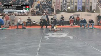 70_B lbs Round Of 32 - Zayne Moncheck, Greensburg Salem vs Chad Morgante, Grove City