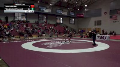 103 lbs Semifinal - Odelia Lopez, Schreiner University vs Mana Chanthasone, Chadron