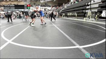 91 lbs Quarterfinal - Taylan Green, Harrah Little League Wrestling vs Paisley Jones, Tecumseh Youth Wrestling
