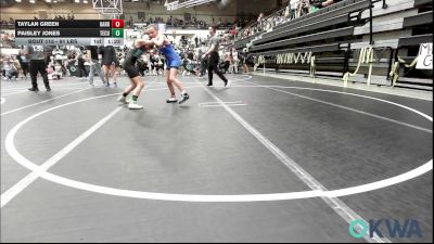 91 lbs Quarterfinal - Taylan Green, Harrah Little League Wrestling vs Paisley Jones, Tecumseh Youth Wrestling