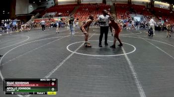 130 lbs Quarterfinal - Isaac Goodman, North Canton Wrestling Club vs Apollo Johnson, Kenmore