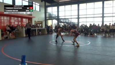 120 lbs Cons. Round 2 - Camden Meyer, Mount Vernon Wrestling Club vs Finnigan Crawford, Indee Mat Club