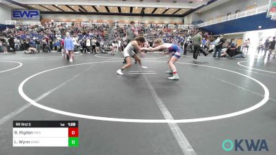 105 lbs Rr Rnd 3 - Branson Rigdon, Piedmont vs Leah Wynn, El Reno Wrestling Club