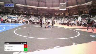 40 lbs Quarterfinal - Chase Freeman, Tahlequah Wrestling Club vs Everett Long, Tiger Trained Wrestling