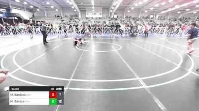 100 lbs Rr Rnd 1 - Mack Santoro, Grit Mat Club Blue vs Mike Santos, PA Alliance Blue