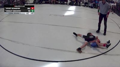 11 lbs Cons. Round 1 - Wyatt Schaefer, Hawks Wrestling Club (Lincoln) vs Wesley Meichtry, Pin For Win