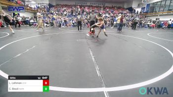 52 lbs Semifinal - Lynx Lehman, Lexington Wrestling Club vs Caleb Boyd, Harrah Little League Wrestling
