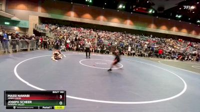 113 lbs Champ. Round 1 - Massi Nawabi, James Logan vs Joseph Scheer, Pahrump Valley