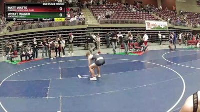 145 lbs 2nd Place Match - Wyatt Wager, Duchesne Eagles vs Matt Watts, Charger Wrestling Club