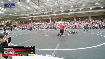55 lbs Semifinal - Nico Kutz, Team Central vs Titus Lowry, Wichita Blue Knights