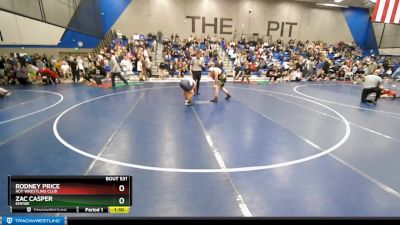 145+ Champ. Round 1 - Zac Casper, Empire vs Rodney Price, Roy Wrestling Club