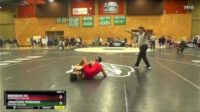 141 lbs Champ. Round 2 - Jonathan Moedano, Palomar College vs Brendon Ko, Bakersfield College