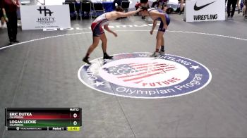 86 lbs Cons. Round 2 - Eric Dutka, California vs Logan Leckie, California