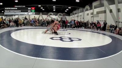 129 lbs Round 5 (6 Team) - Isaac Bustamante, Indiana Outlaws vs Austin Martin, Nebraska Elite