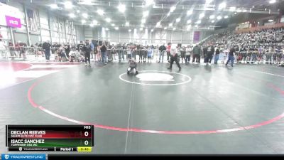 78 lbs Champ. Round 2 - Isacc Sanchez, Toppenish USA WC vs Declan Reeves, Salem Elite Mat Club