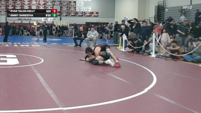 132 lbs 3rd Place - Ryan Talon-Kelly, Dedham vs Jimmy Shrestha, Watertown