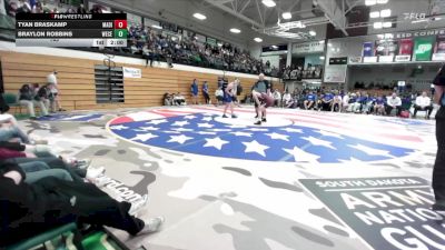 165 lbs Semis & 1st Wb (8 Team) - Tyan Braskamp, Madison vs Braylon Robbins, West Central