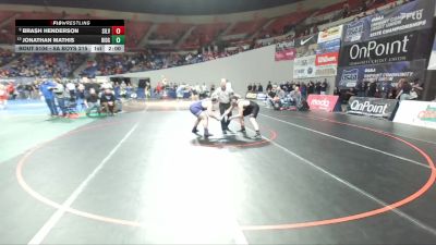 5A Boys 215 lbs Champ. Round 1 - Jonathan Mathis, Ridgeview Boys vs Brash Henderson, Silverton Boys