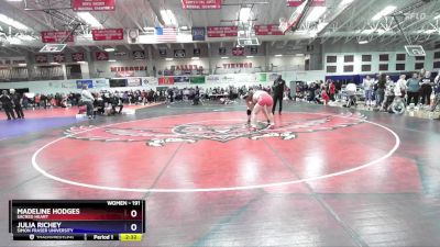 191 lbs Semifinal - Madeline Hodges, Sacred Heart vs Julia Richey, Simon Fraser University