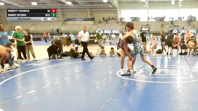 142 lbs 5th Place - Emmitt Thomas, OHIO GOLD - MS vs Emmit Myers, Team Gotcha - MS