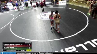 97 lbs Semifinal - Sophia Marie Gonzales, Wolf Den Wrestling Club vs Alyssa Marin, Laguna Hills Hawkeye WC