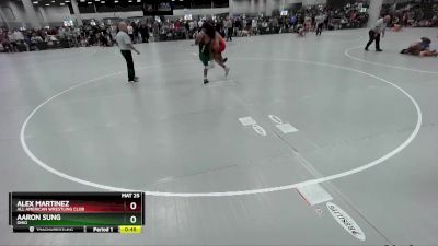 144 lbs Cons. Round 3 - Alex Martinez, All American Wrestling Club vs Aaron Sung, Ohio